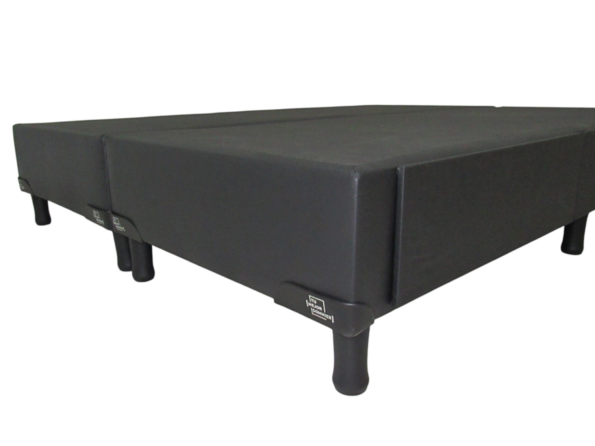 Base Sommier 2 Plazas Con Cajones 140x190 Ecocuero Negro